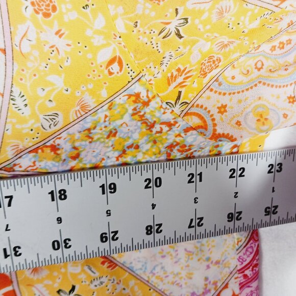 Rose & Olive, XL Button Down Blouse, Long Sleeve, Multi Paisley Patchwork Print - Picture 11 of 15